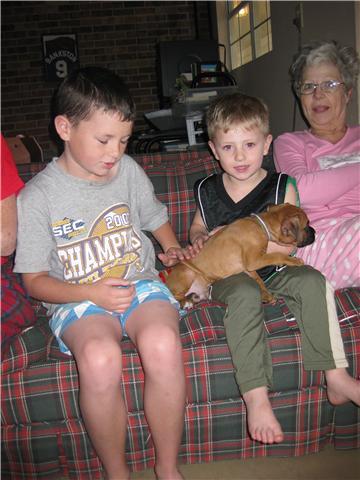 Sam and his new family in Louisiana